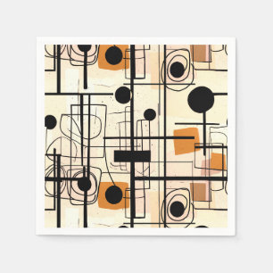 Serviette En Papier Design abstrait moderne, lignes dynamiques Lancer