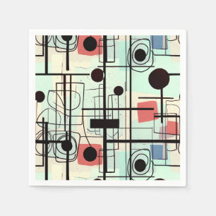 Serviette En Papier Design abstrait moderne, lignes dynamiques Lancer