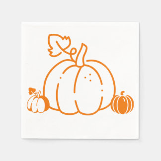 Serviette En Papier design citrouille charmant