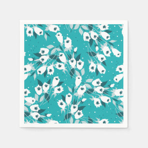 Serviette En Papier Design d'art botanique Motif élégant à la fleur de