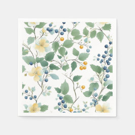 Serviette En Papier Design floral doux et Berry Nature inspiré
