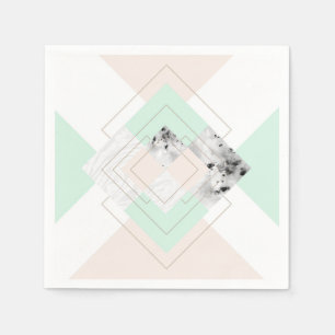 Serviette En Papier Design géométrique de style moderne