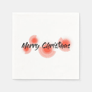 Serviette En Papier Design moderne, gai et ludique "Joyeux Noël"
