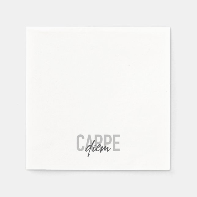 Serviette En Papier Design moderne, simple, urbain, cool Carpe Diem (Devant)