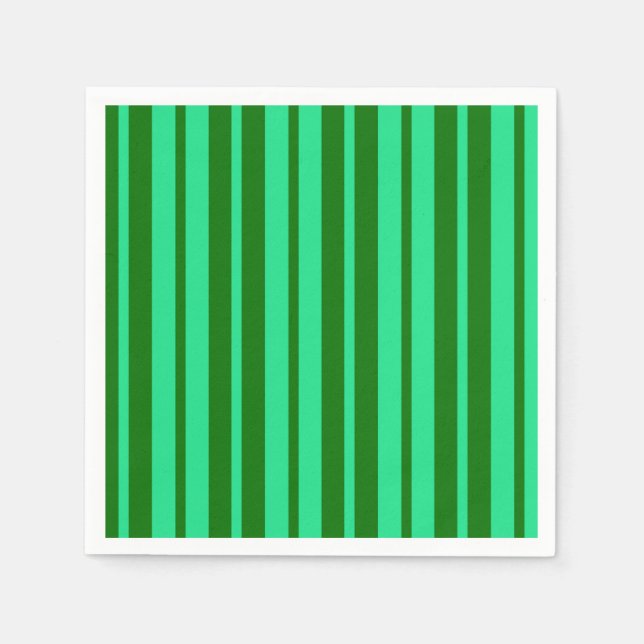 Serviette En Papier Design Motif élégant et vert (Devant)