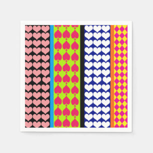 Serviette En Papier Design Motif moderne Boho Bohemian Stripes