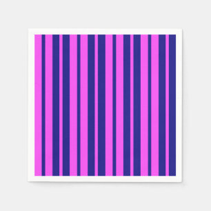 Serviette En Papier Design Motif violet bleu élégant rayures