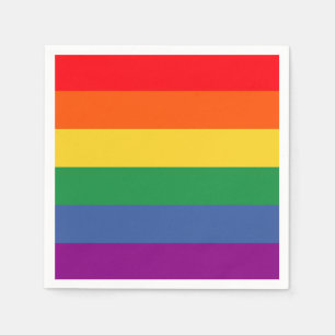 Serviette En Papier Design simple avec drapeau arc-en-ciel lgbtq