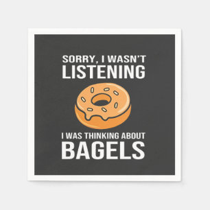 Serviette En Papier Désolé de penser à Bagels Jewish Hanoukka