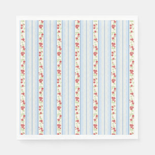 Serviette En Papier Dessert de fête floral fantaisiste vintage rouge e