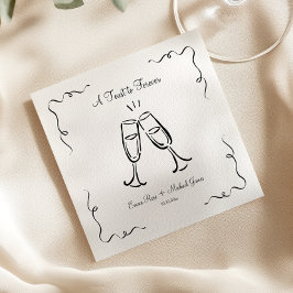 Serviette En Papier Dessin à main levée fantaisiste : un toast pour to