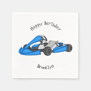 Serviette En Papier dessin animé de Kart racing