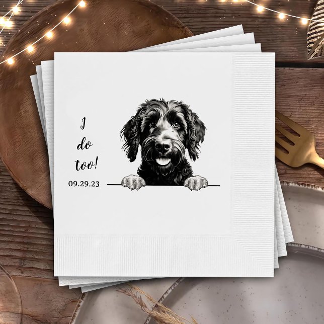 Serviette En Papier Dessin de chien Goldendoodle Personnalisé Je fais  (Créateur téléchargé)