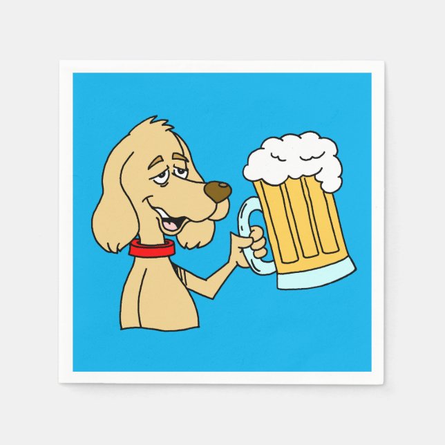 Serviette En Papier Dessin de dessin avec fête de la bière (Devant)