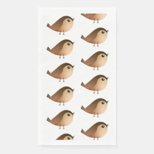 Serviette En Papier Dessin d'Oiseau de Bruant