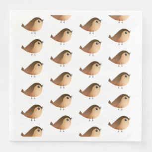 Serviette En Papier Dessin d'Oiseau de Bruant