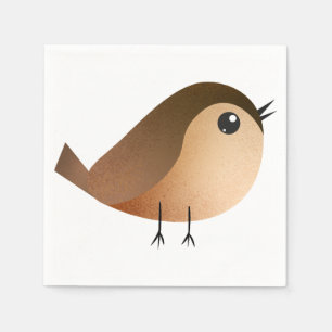 Serviette En Papier Dessin d'Oiseau de Bruant