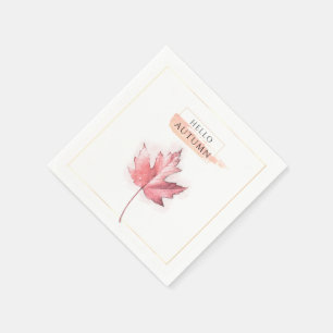 Serviette En Papier Dessin élégant et tendance de feuille d'automne