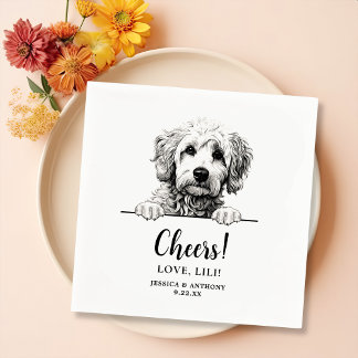 Serviette En Papier Dessin Goldendoodle Chien Dessin Personnalisé Salu