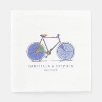 Dessin personnalisé avec ligne de bicyclette mauve