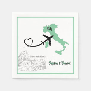 Serviette En Papier Destination mariage à l'étranger - Rome, Italie