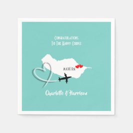 Serviette En Papier Destination tropicale Mariage Madère