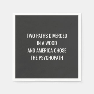 SERVIETTE EN PAPIER DEUX CHEMINS ONT DIVERGÉ