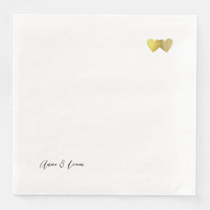 Serviette En Papier Deux Coeurs en amour imprimé sur mesure