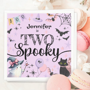 Serviette En Papier DEUX Éffrayant Fantôme pourpre Halloween 2e annive