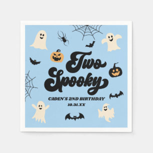 Serviette En Papier Deux Éffrayants Blue Halloween 2e fête d'anniversa