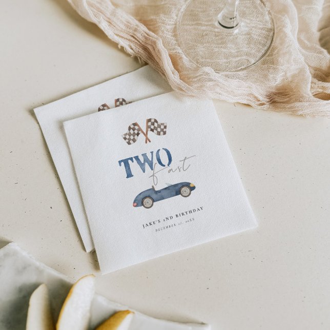 Serviette En Papier DEUX FAST Blue Retro (Créateur téléchargé)