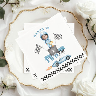 Serviette En Papier Deux Fast Blue voiture de course 2ème photo Annive