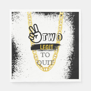 Serviette En Papier DEUX LEGIT À QUITTER 2e Anniversaire 