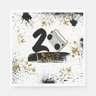 Serviette En Papier Deux Legs pour quitter l'anniversaire