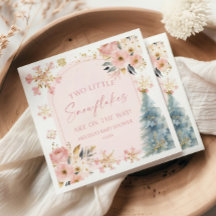 Deux petits flocons de neige Baby shower jumeaux d