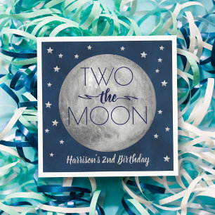 Serviette En Papier Deux serviettes de la lune 2e anniversaire