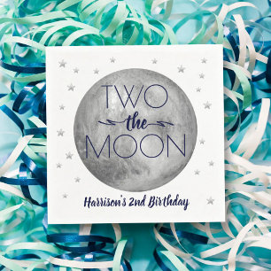 Serviette En Papier Deux serviettes de la lune 2e anniversaire