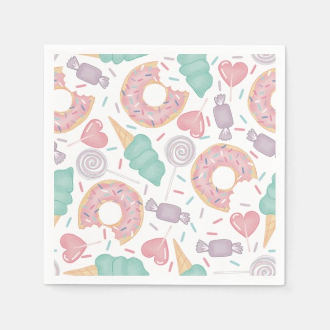 Serviette En Papier Deux Soirées d'Anniversaire (Devant)