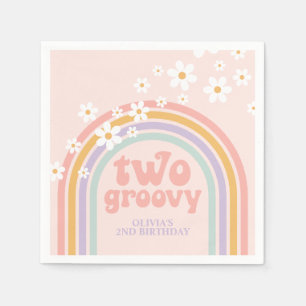 Serviette En Papier deux Super Pastel arc-en-ciel 2E anniversaire
