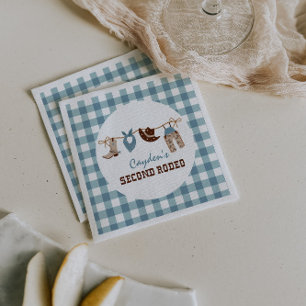 Serviette En Papier Deuxième Rodéo Cow-boy occidental 2e Anniversaire