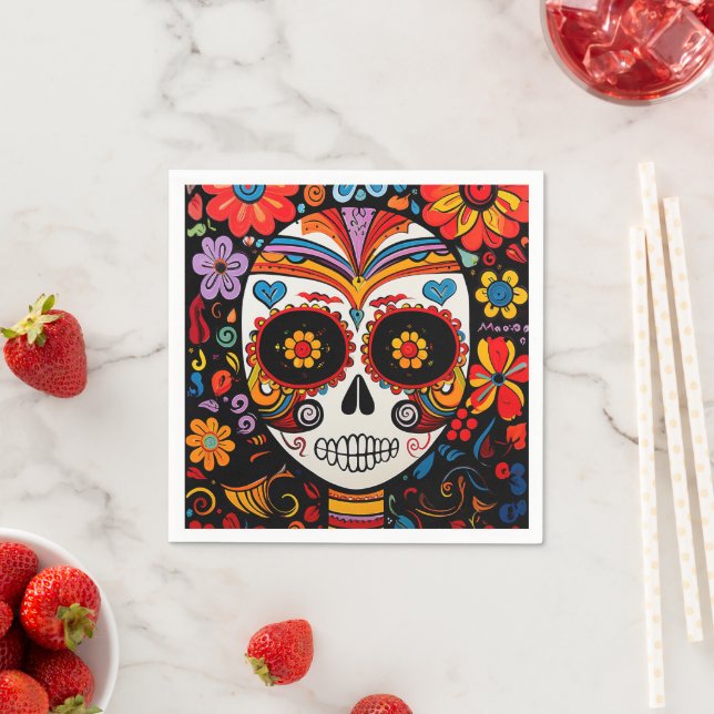 Serviette En Papier 💀 Día de Muertos (En situation)