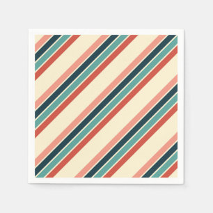 Serviette En Papier Diagonale multicolore