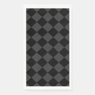 Serviette En Papier Diamants noirs et fumés - Élégants et intemporels