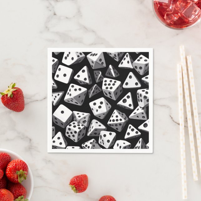 Serviette En Papier Dice Delight : Une Cascade géométrique (En situation)