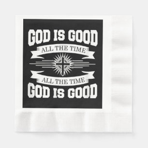Serviette En Papier Dieu est bon tout le temps - chrétien