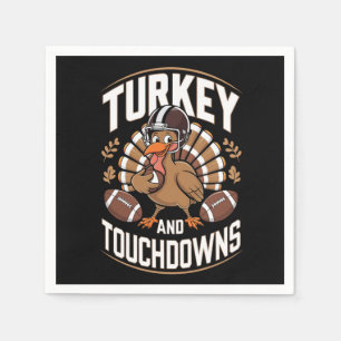 Serviette En Papier Dinde et touchées football de Thanksgiving