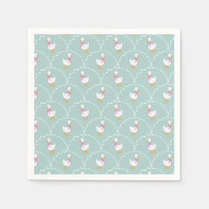 Serviette En Papier Dinde Idiote Canard Mignon Motif Bleu Fête Enfants