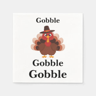 Serviette En Papier Dinde minimaliste drôle de Thanksgiving amusant