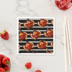 Serviette En Papier Dindon dansant