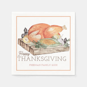 Serviette En Papier Dîner bon thanksgiving Turquie Papier Napkin